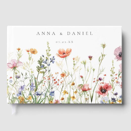 Livre D'or Mariage fleur sauvage (Recto)