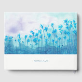 Livre D'or Mariage Fleur sauvage bleu (Verso)