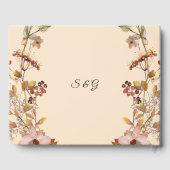 Livre D'or Mariage Fleur sauvage Boho d'automne (Verso)