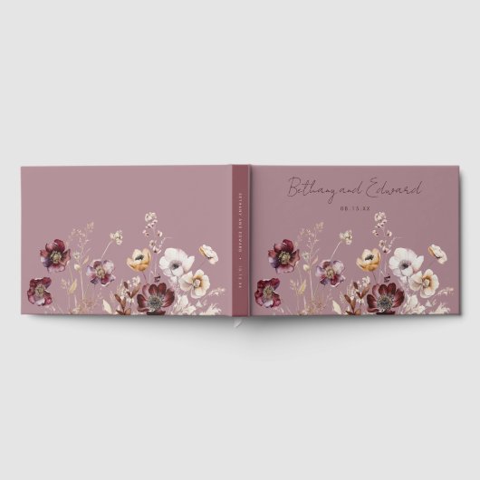 Livre D'or Mariage Fleur sauvage Boho Fall (Complet)