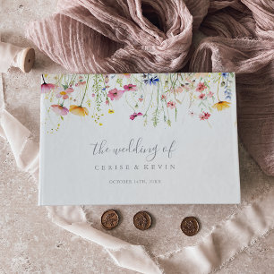 Livre D'or Mariage Fleur sauvage coloré Meadow
