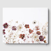 Livre D'or Mariage Fleur sauvage d'automne (Verso)