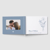 Livre D'or Mariage Fleur sauvage Dusty Blue (Complet)