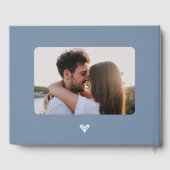 Livre D'or Mariage Fleur sauvage Dusty Blue (Verso)