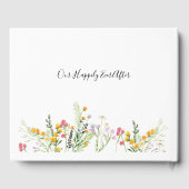 Livre D'or Mariage fleur sauvage Invités Réserver (Verso)