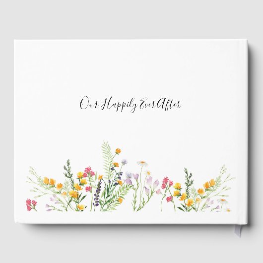 Livre D'or Mariage fleur sauvage Invités Réserver (Verso)