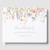Livre D'or Mariage Fleur sauvage multicouleur d'été (Recto)