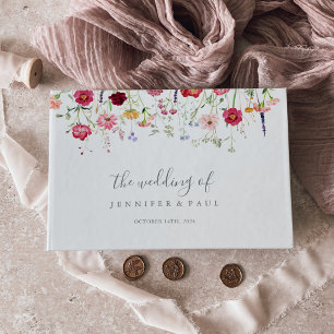 Livre D'or Mariage Fleur sauvage multicouleur simple
