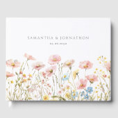 Livre D'or Mariage Fleur sauvage rose (Recto)