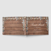 Livre D'or Mariage Fleur sauvage Rustic Wood Floral (Complet)