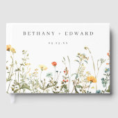 Livre D'or Mariage Fleur sauvage simple (Recto)