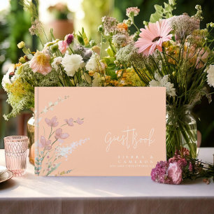 Livre D'or Mariage Fleur sauvage Sunny Apricot ID1023