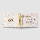 Livre D'or Mariage fleuri à bijoux d'or (Complet)