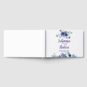 Livre d'or mariage fleuri à l'aquarelle violette (Complet)