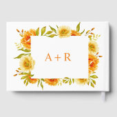 Livre D'or Mariage fleuri à l'eau orange (Verso)