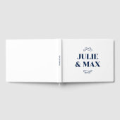 Livre D'or Mariage fleurissant de marine personnalisée (Complet)