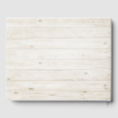 Livre d'or mariage Fleurs d'aquarelle Bois rustiqu (Verso)