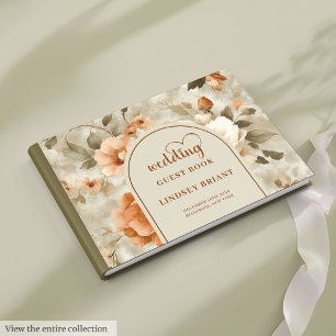 Livre D'or Mariage Fleurs de Sauge Ivoire Bohème Romantique