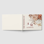 Livre D'or Mariage Fleurs de ventilateur séchées Terracotta B (Complet)