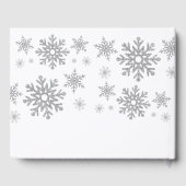 Livre D'or Mariage Flocons de Neige d'Argent Hiver (Verso)