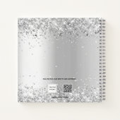 Livre d'or mariage flor argent élégant (Dos)