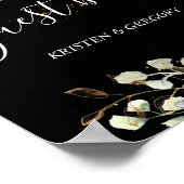 livre d'or Mariage floral argent dramatique (Coin)