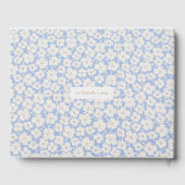 Livre D'or Mariage floral blanc et bleu chic (Verso)