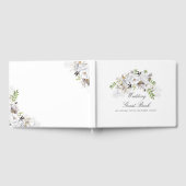 Livre D'or Mariage floral blanc et or (Complet)