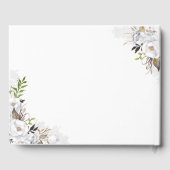 Livre D'or Mariage floral blanc et or (Verso)