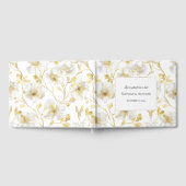 Livre D'or Mariage floral blanc or romantique (Complet)