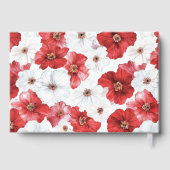 Livre D'or Mariage Floral blanc rouge (Verso)