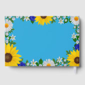 Livre D'or Mariage Floral bleu ciel d'été (Verso)