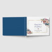 Livre D'or Mariage floral bleu doré rose (Complet)
