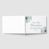 Livre D'or Mariage Floral Bleu espagnol (Complet)