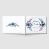 Livre D'or Mariage Floral Bleu Et Violet (Complet)