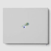 Livre D'or Mariage Floral Bleu Gold Frame (Verso)