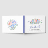 Livre D'or Mariage floral bleu rose pastel (Complet)