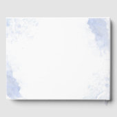 Livre D'or Mariage floral bleu roux et poussiéreux (Verso)