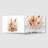 Livre D'or Mariage floral Boho d'automne | Blanc (Complet)