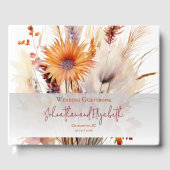 Livre D'or Mariage floral Boho d'automne | Blanc (Recto)