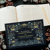 Livre D'or Mariage floral corbeau gothique enchanté