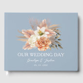 Livre D'or Mariage floral de Pêche bleue Dusty (Recto)