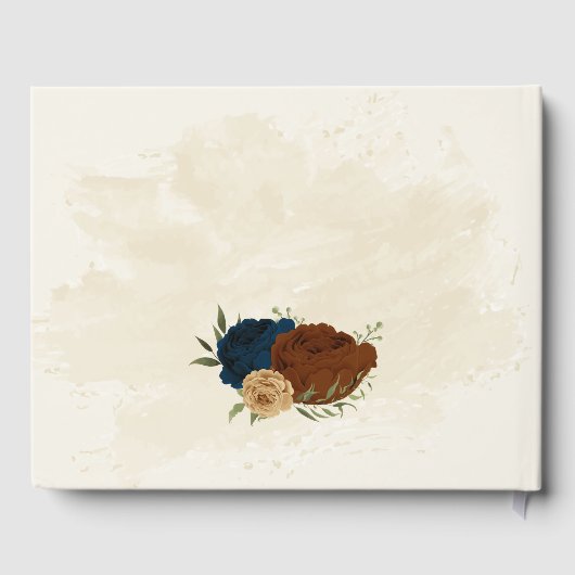 Livre D'or mariage floral de terre cuite (Verso)