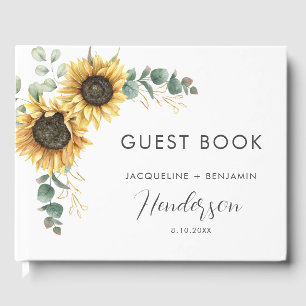 Livre D'or Mariage floral de tournesol