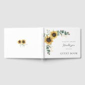 Livre D'or Mariage floral de tournesol Eucalyptus (Complet)