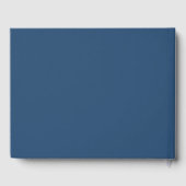 Livre D'or Mariage floral Dusty Blue Navy (Verso)