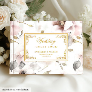 Livre d'or Mariage Floral Dusty Pink Ivory