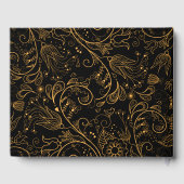 Livre D'or Mariage floral élégant or et noir (Verso)