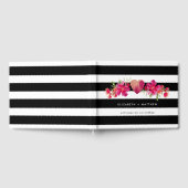 Livre D'or Mariage Floral Fuchsia noir & blanc (Complet)