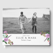 Livre D'or Mariage floral légèrement golégèrement (Recto)